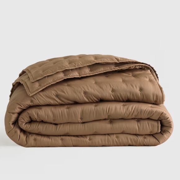 🌿NWOT QUINCE Bamboo Dream Quilt Walnut Brown Full/Queen